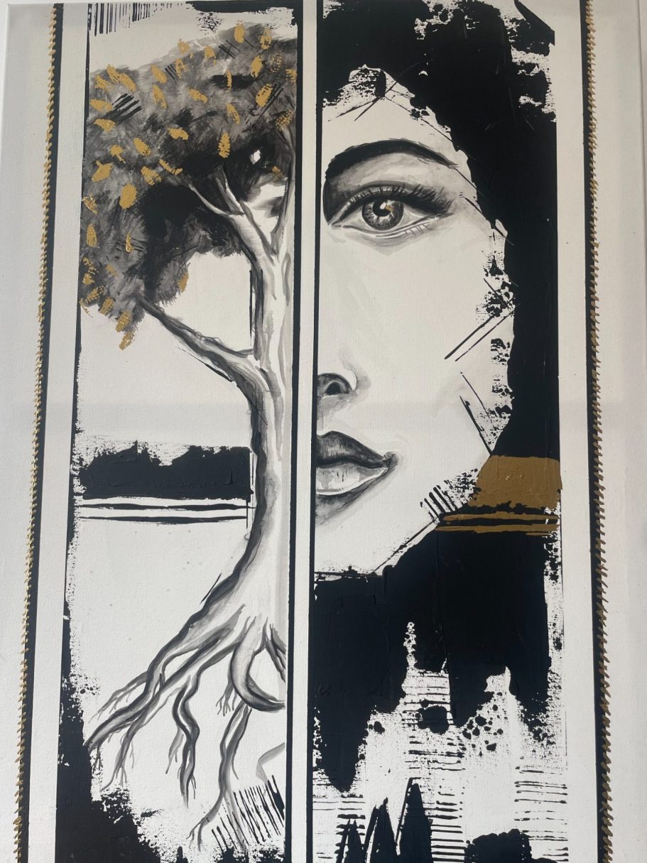 80cm x60 cm 
Acrylic on canvas
An exploration of the theme of thinking in boxes. The limits we ourselves place on our thoughts and perspec